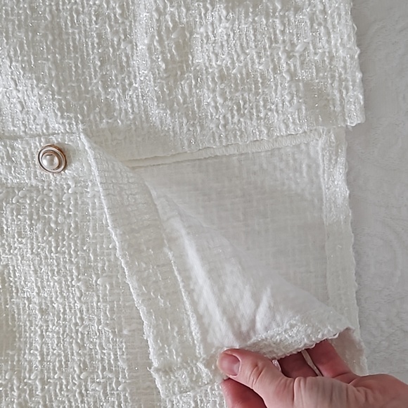 Shiny tweed A line midi skirt - Picture 5 of 10